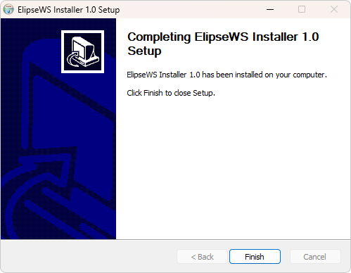 Final screen of ElipseWS Installer