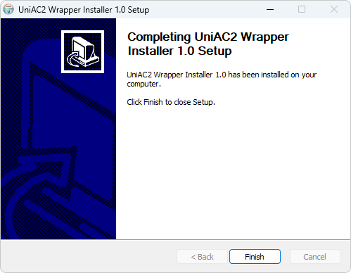Installer's final screen