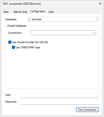 Configuration for Oracle Databases