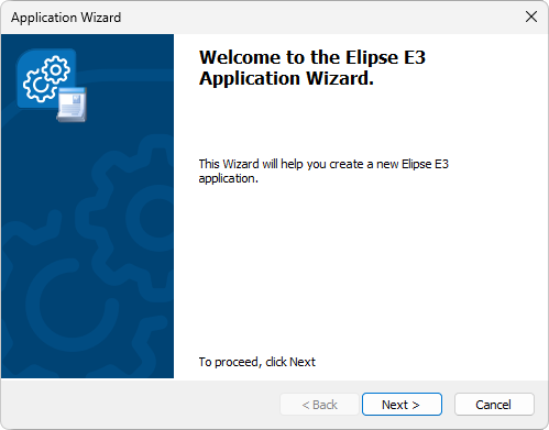 Application Wizard's initial screen