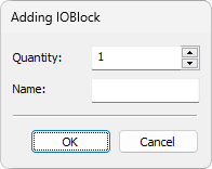 Adding IOBlock window