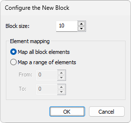 Configure the New Block window