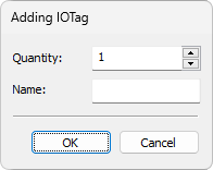 Adding IOTag window