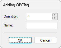Adding OPCTag window