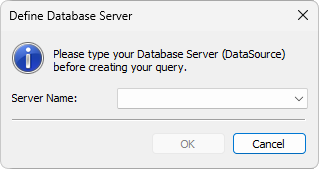 Definition of a Database Server in a Query