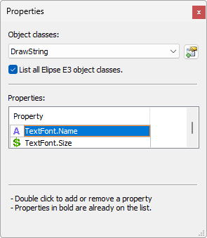 TextFont-type properties
