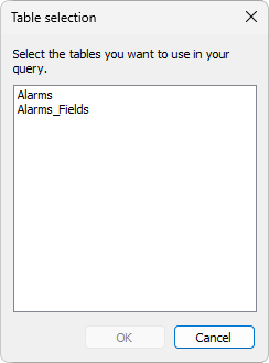 Selecting tables