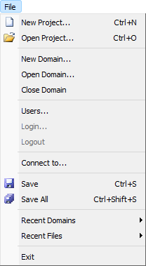 File - Users menu