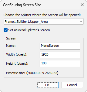 Configuration of Menu Screen