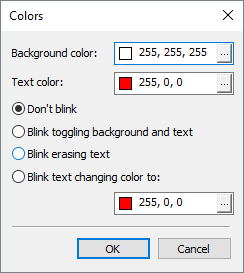 Selected alarm colors