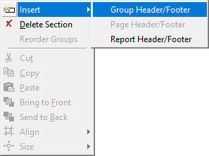 Insert a Group Header or Footer