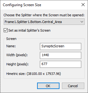 Configuring as initial Screen