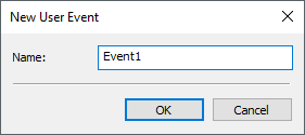New User Event window