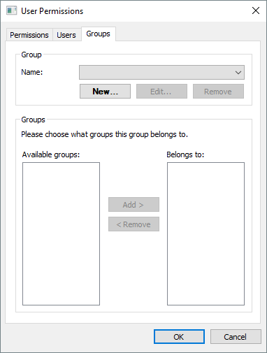Groups tab