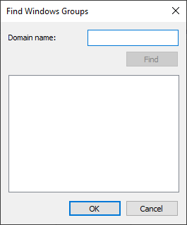 Find Windows Groups window