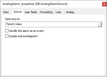 Data source of an Analog Alarm