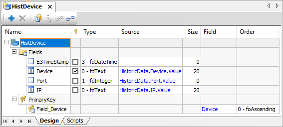 Configuration of a Historic object