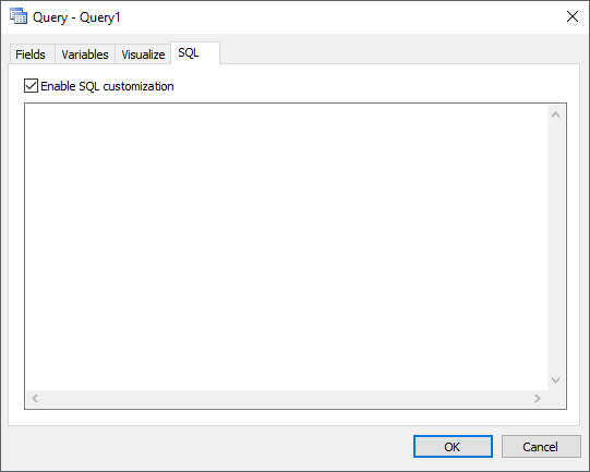 Enable SQL customization option