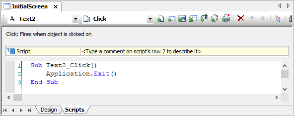 Script on Click event