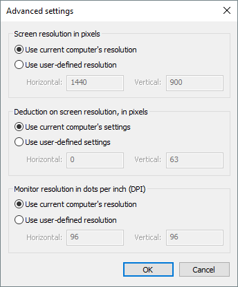 Advanced settings
