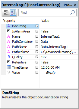 Internal Tag object (InternalTag)