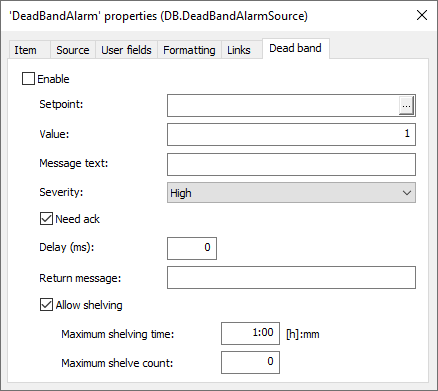 Dead-band Alarm Source