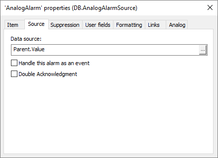 Data source of an Analog Alarm