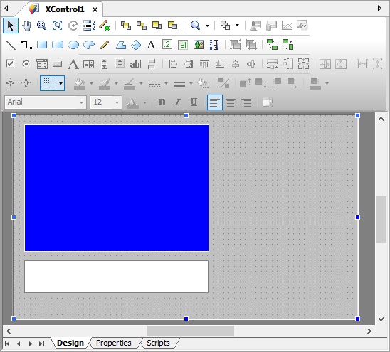 Design tab of an XControl