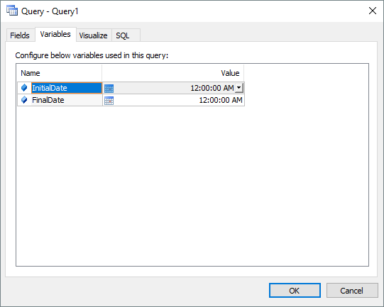 Initial values for the filter