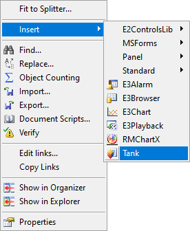 Insert - Tank menu