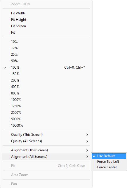 Options for Elipse E3 Viewer's ScreenAlignment property at run time