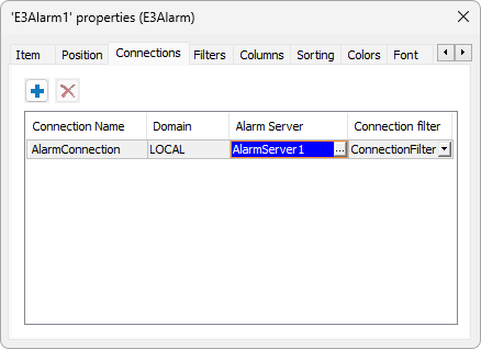 Connections tab Connections tab
