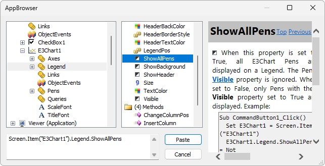 ShowAllPens property ShowAllPens property