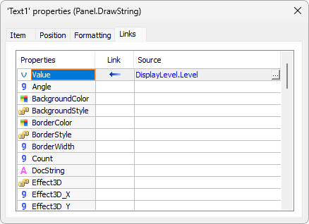 Link with the Level property Link with the Level property