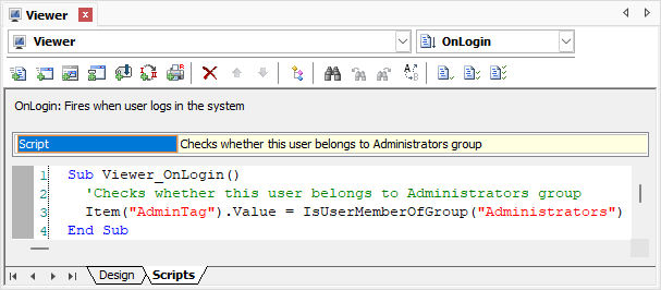 Viewer's OnLogin event Viewer's OnLogin event