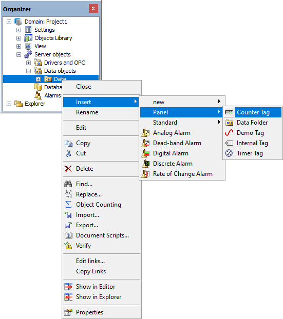 Inserting a Counter Tag Inserting a Counter Tag