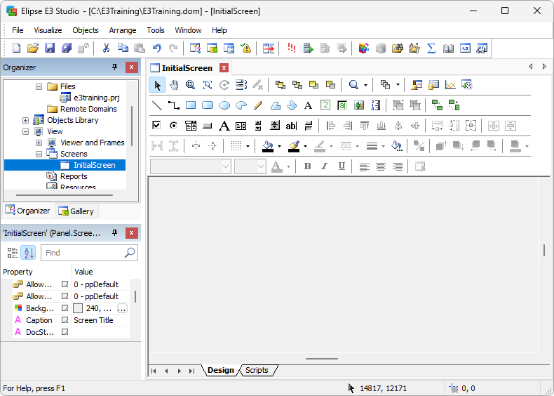 Application in Elipse E3 Studio