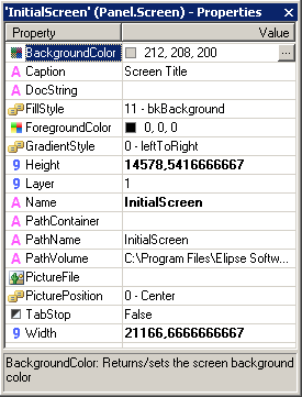 Documentation of the selected property Documentation of the selected property
