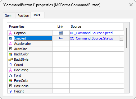 Link between Enabled and Status properties