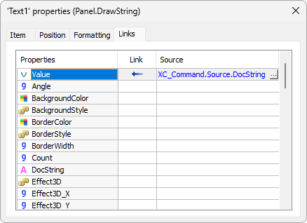 Simple Link with the DocString property