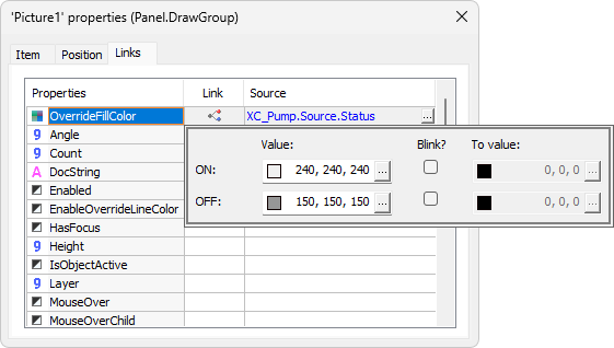 Digital Link in the OverrideFillColor property