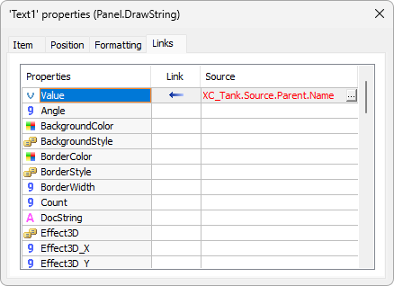 Simple Link in the Value property