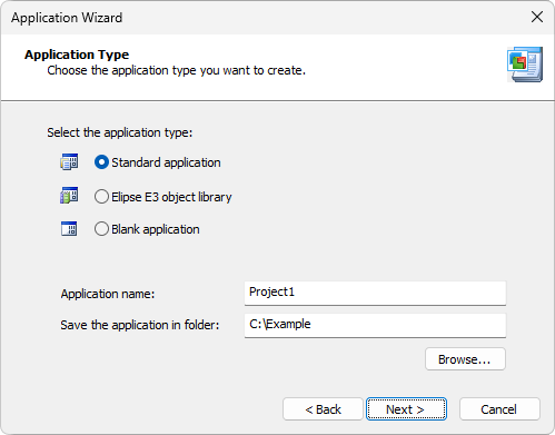 Application Wizard Application Wizard