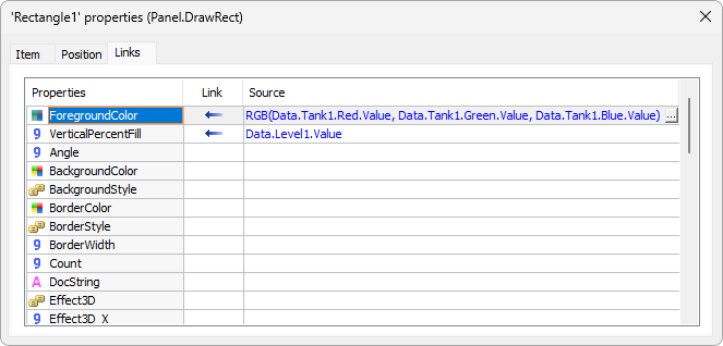 Link with an expression