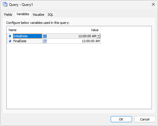 Initial values for the filter