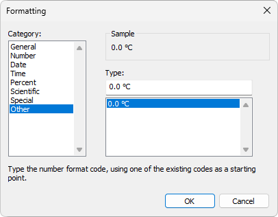 Formatting tab Formatting tab