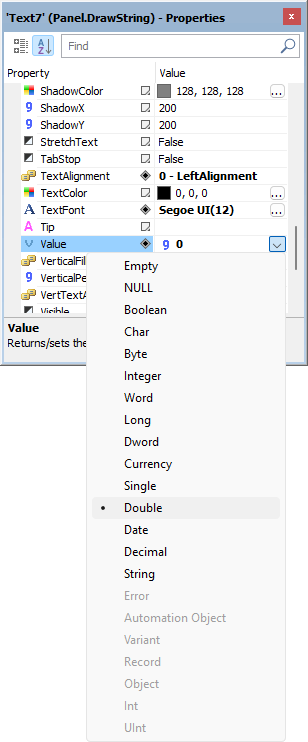 Value property Value property