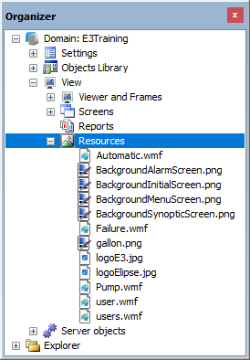 Resources added to the project
