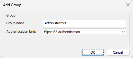 Add Group window Add Group window
