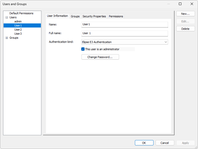This user is an administrator option This user is an administrator option